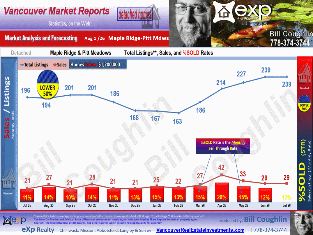 Albion, Silver Valley, South Meadows and all the sub areas of Maple Ridge, Pitt Meadows detailed stats